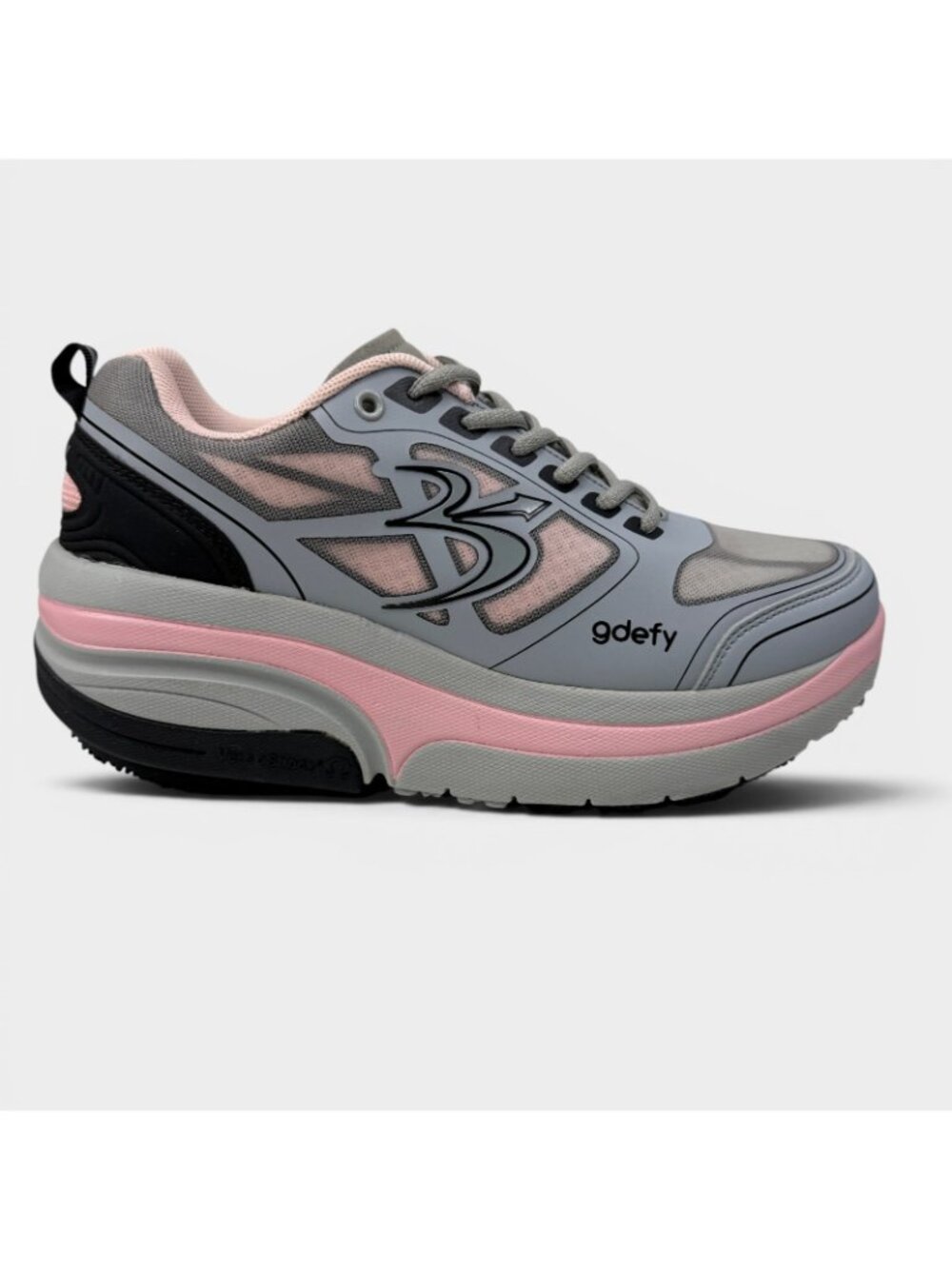 Gravity Defyer G-Defy ION Womens 9.5 Gray Pink Walking Shoes TB9022FGP Sneaker - Picture 2 of 16